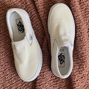 White Slip On Classic Vans